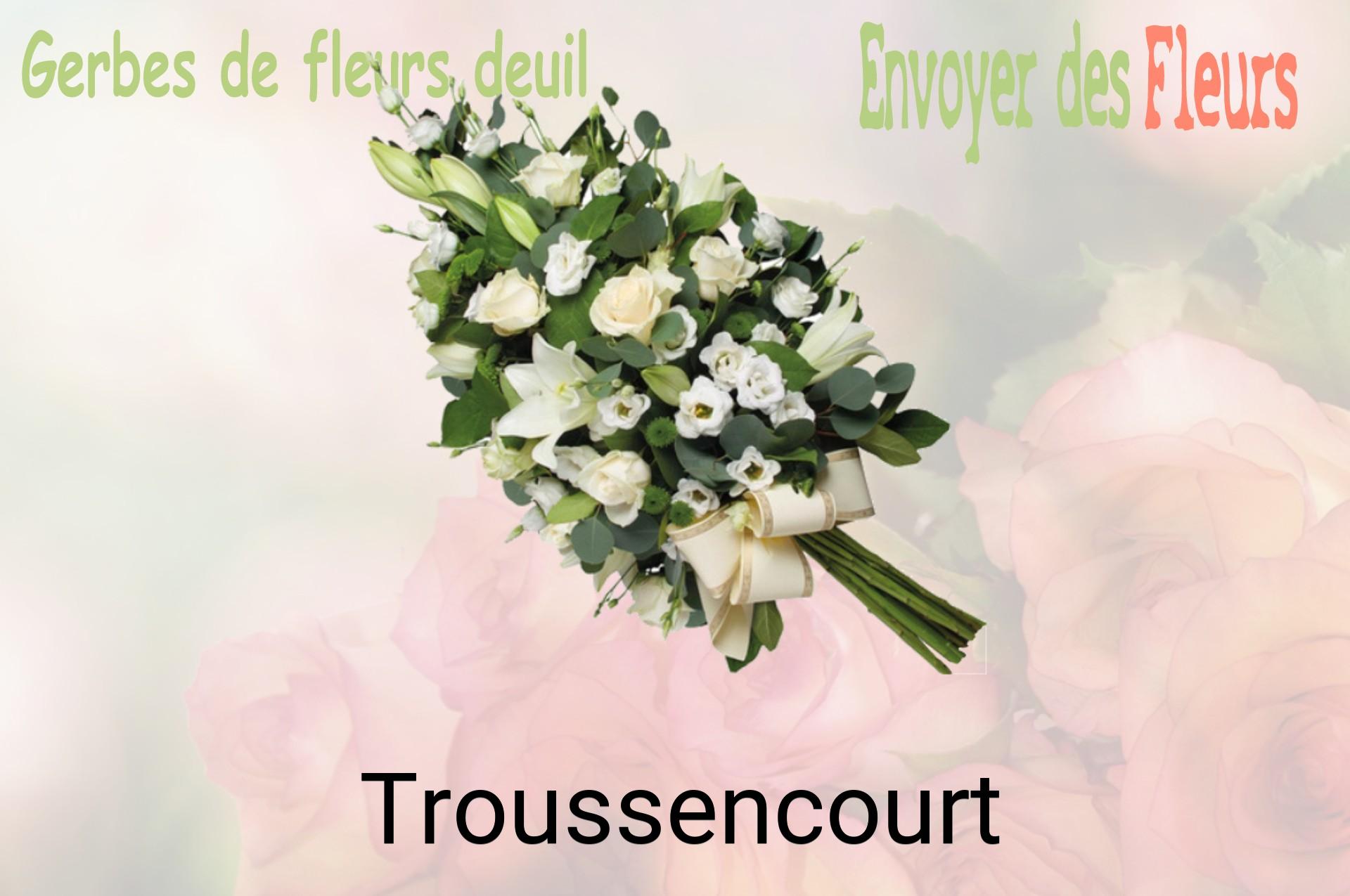 Gerbe de fleurs de deuil livrée à Troussencourt